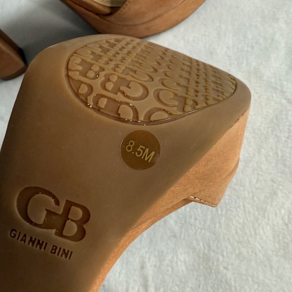 Gianni Bini Tan Strappy Heels - Size 8.5 - Picture 8 of 8